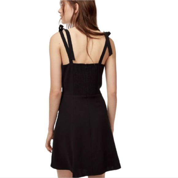 ARITZIA SUNDAY BEST Black Weller Smock Dress Size 8 - Picture 5 of 16